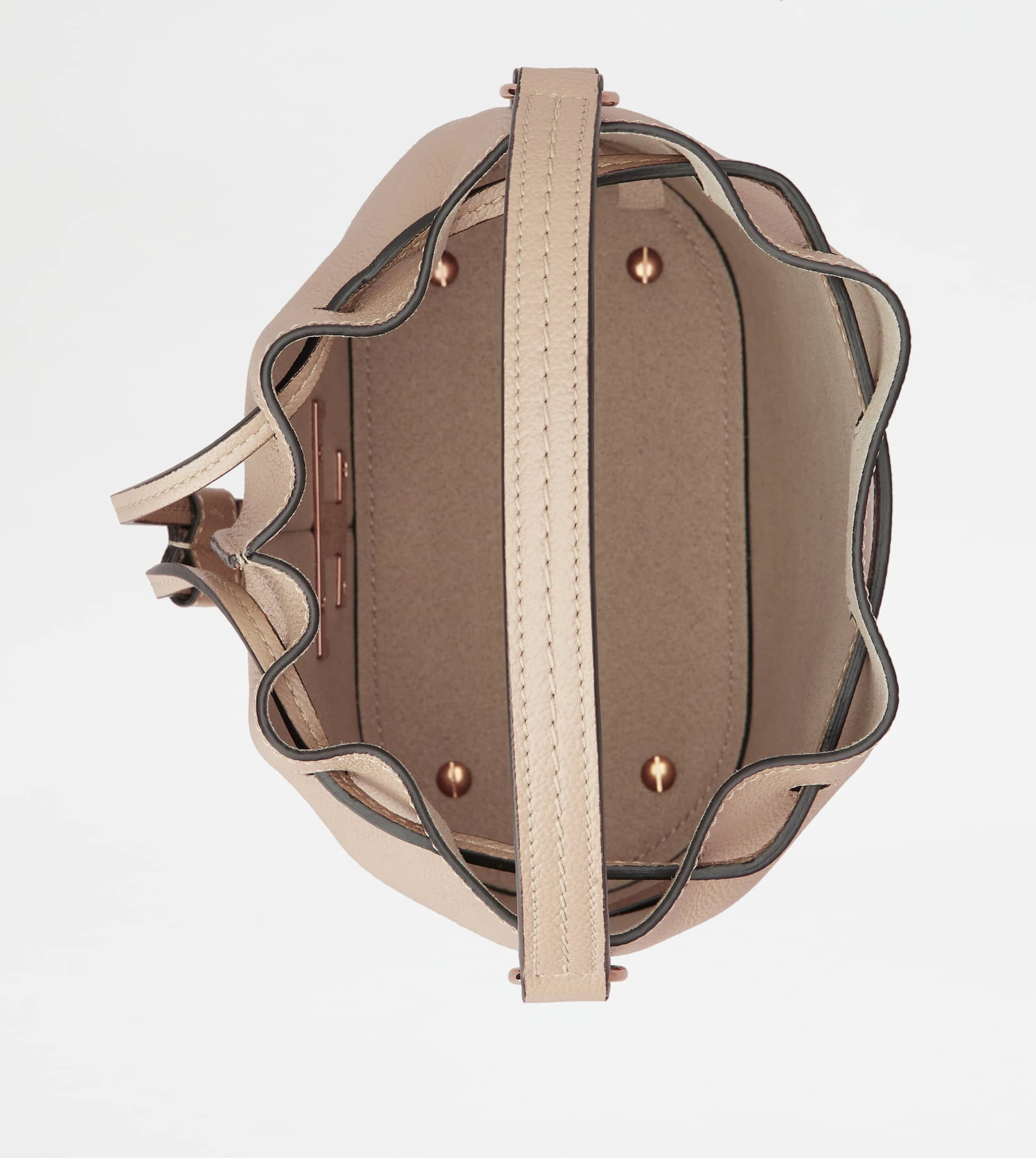 TOD'S★Bucket Bag in Leather Micro Woman OFF WHITE Bucket Bag in Leather Micro