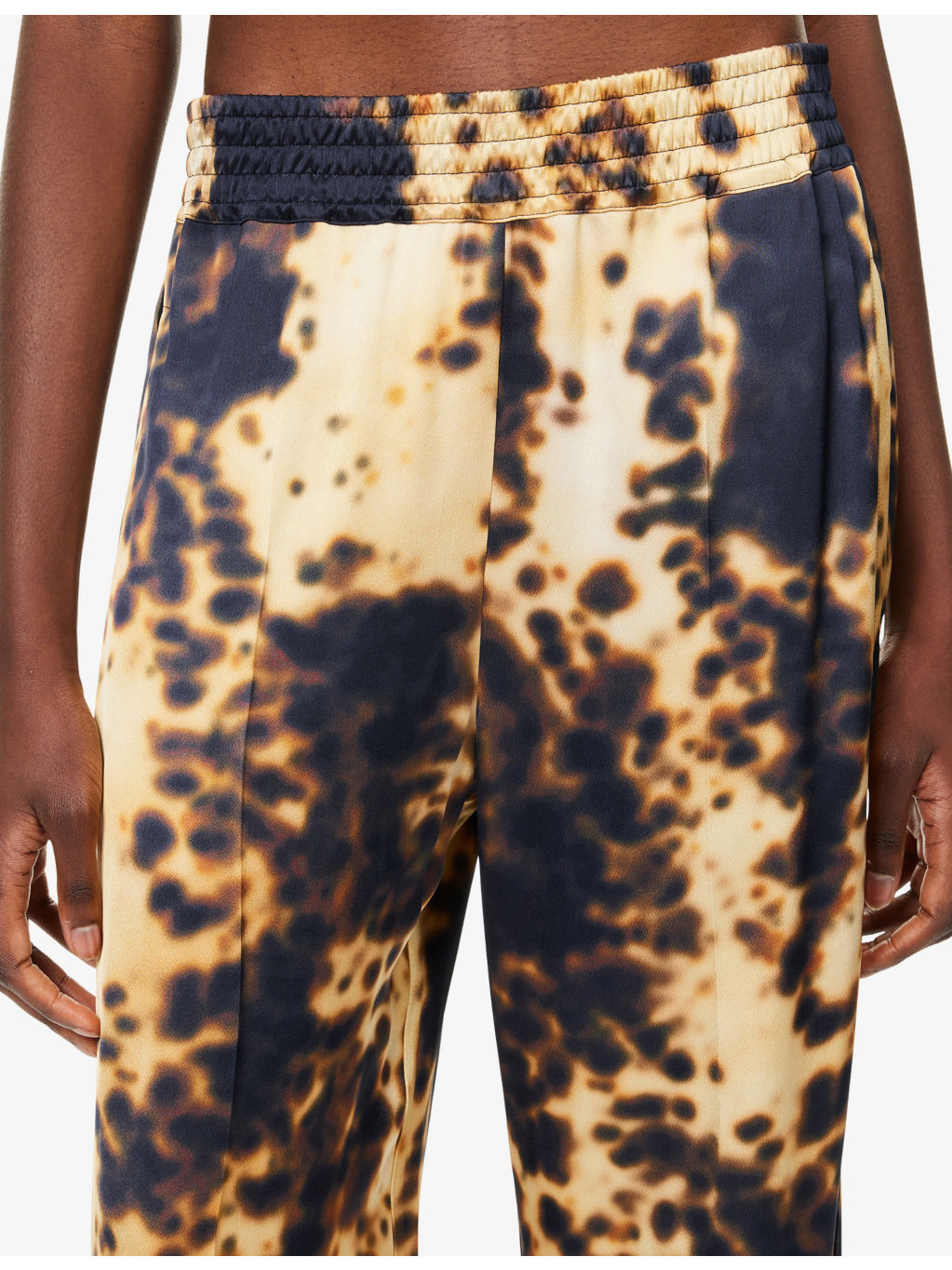 Abstract-Print Wide-Leg Woven Trousers - 5