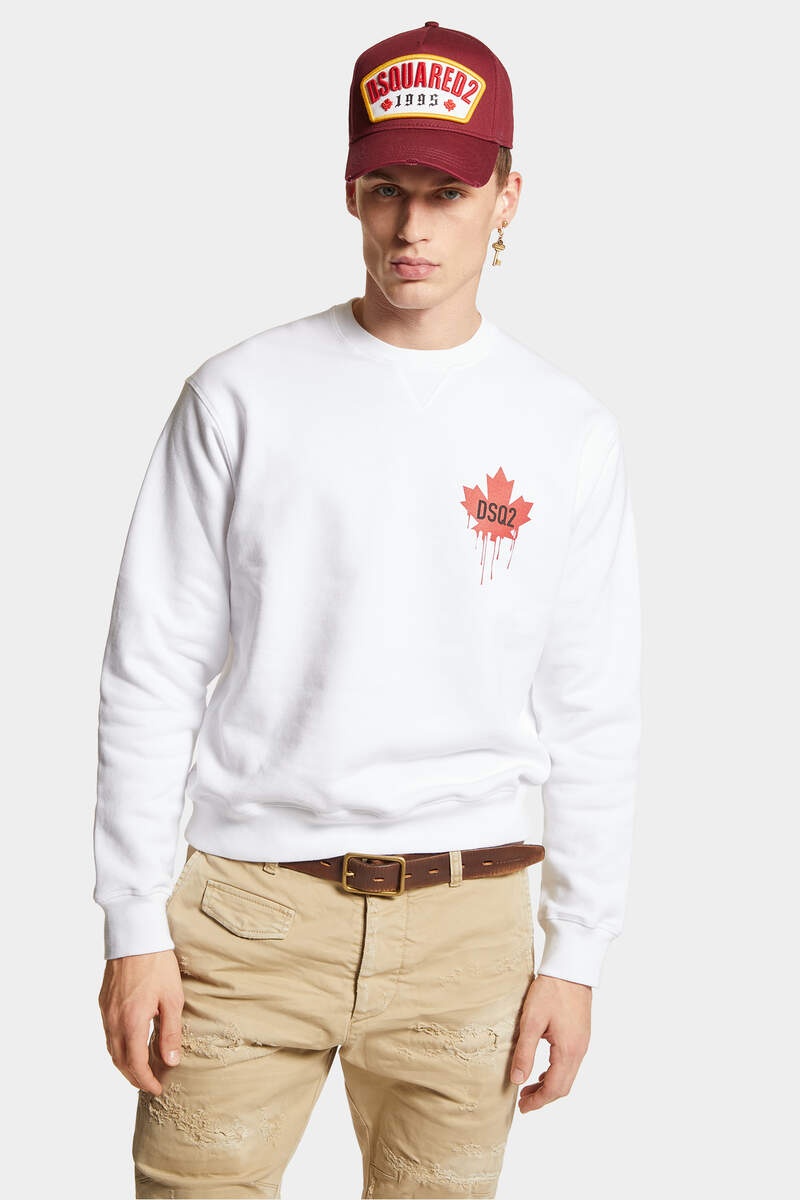 RED MAPLE LEAF COOL FIT CREWNECK SWEATSHIRT - 3