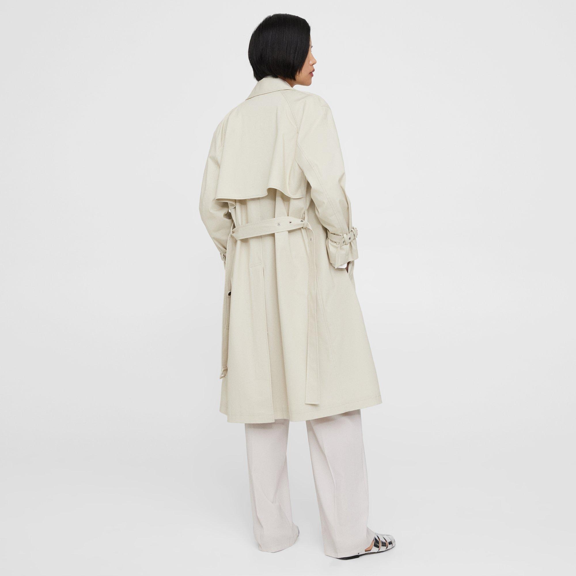 Double-Breasted Trench Coat in Cotton-Blend - 5