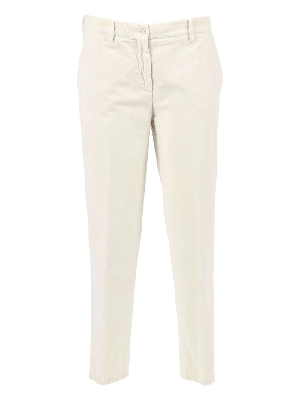 button-fastening cotton trousers - 1