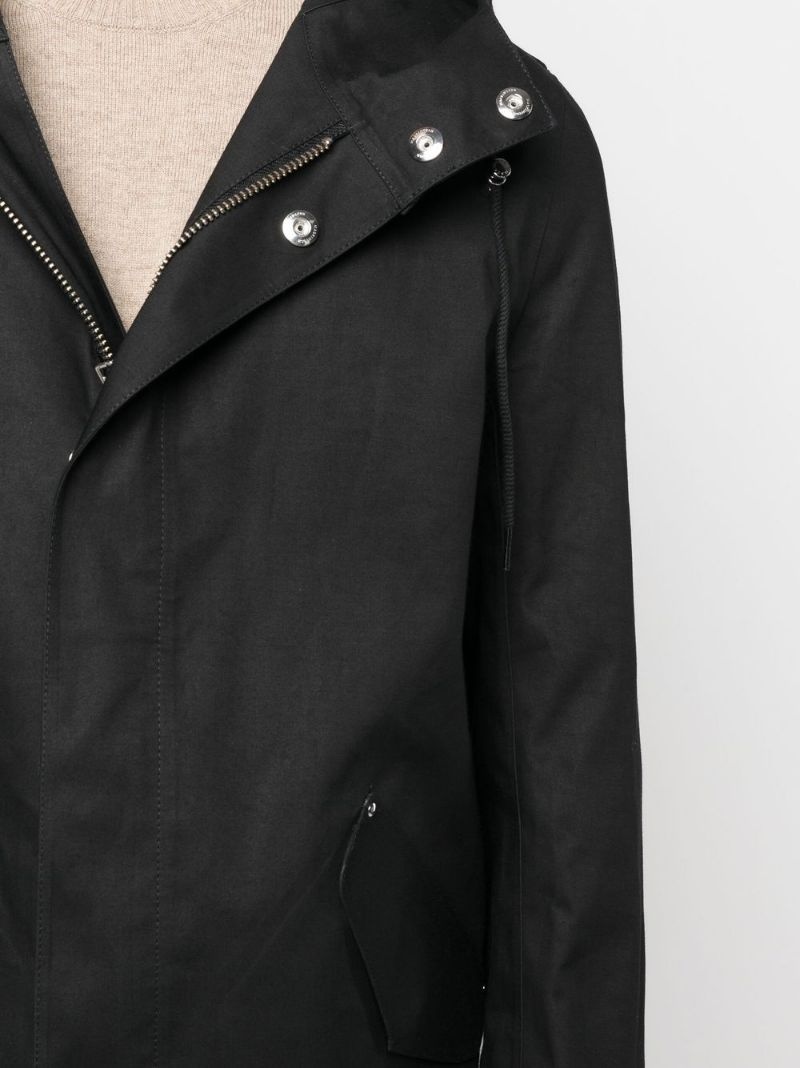 hooded mid-length raincoat - 5