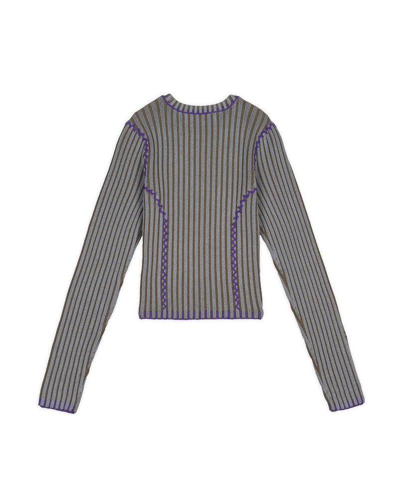 BRAIN DEAD Mariel Sport Knit Long Sleeve - Rain outlook