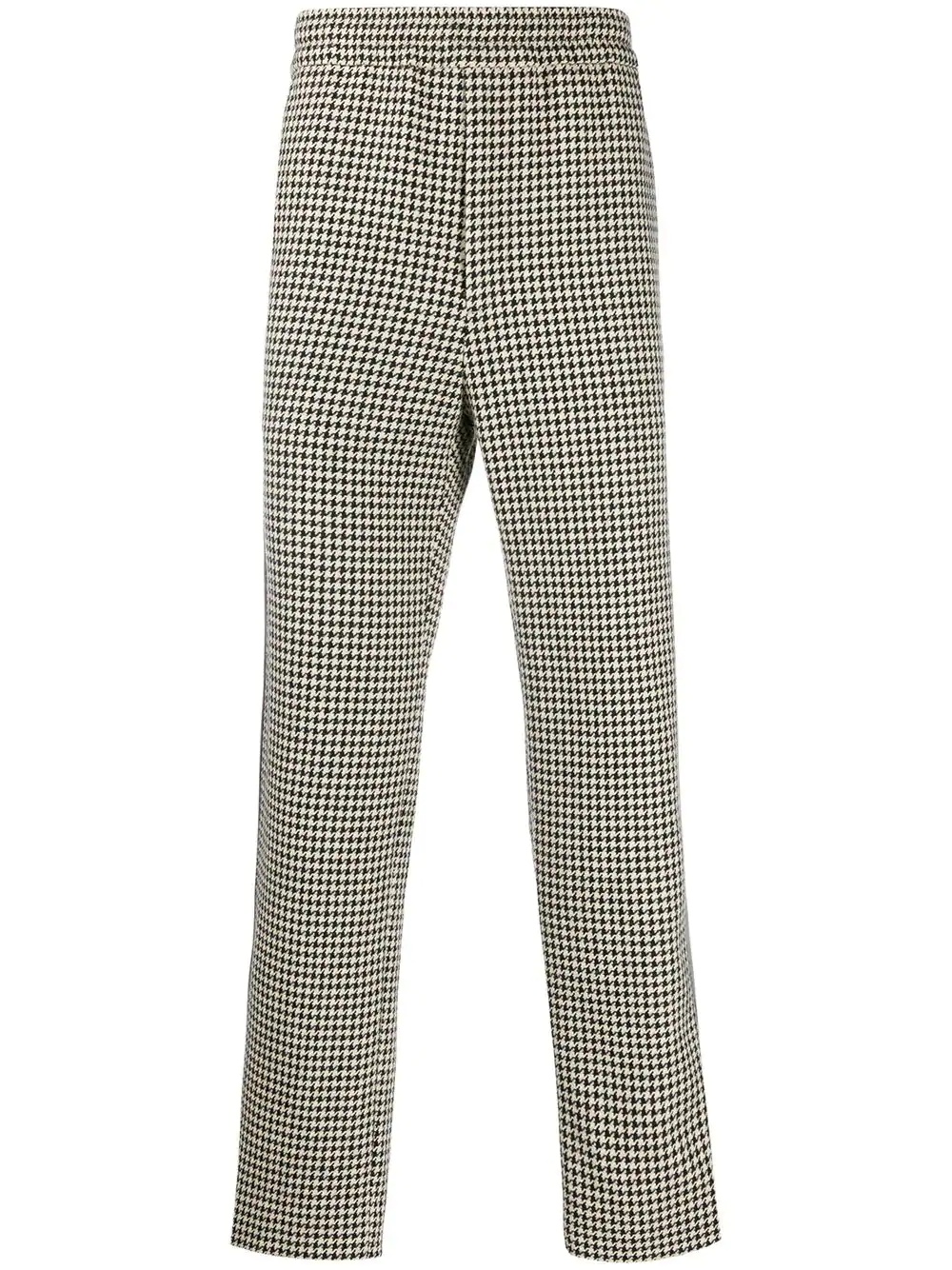 GG stripe houndstooth print trousers - 1