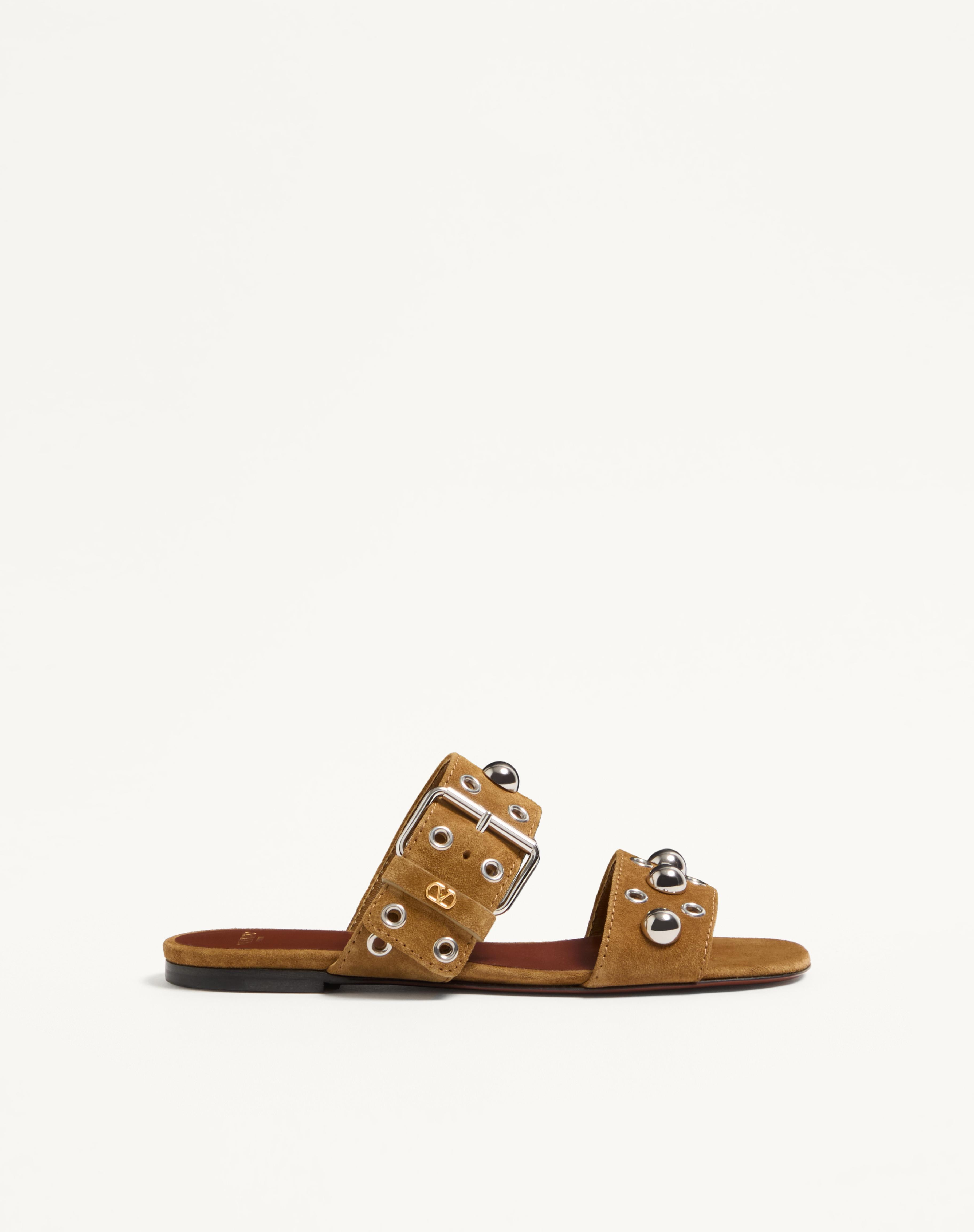 NELLCÔTE CRUST LEATHER SLIDE SANDAL - 1