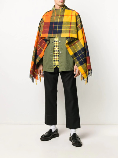 Comme des Garçons SHIRT check pattern wool scarf outlook