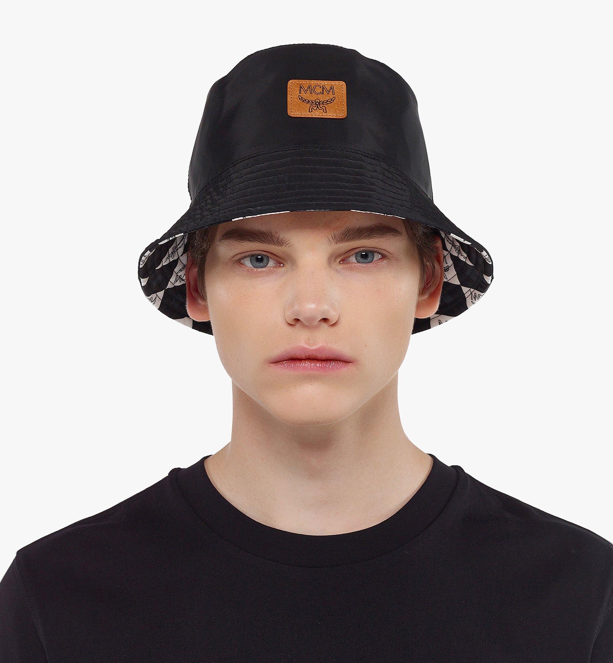 Reversible Bucket Hat in Checkerboard Nylon - 7