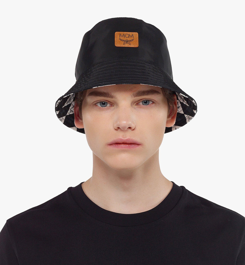 Reversible Bucket Hat in Checkerboard Nylon 7