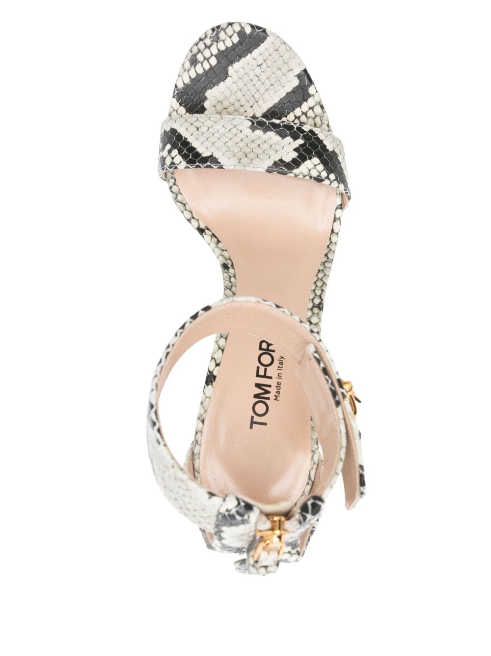 105mm leather padlock sandals - 4
