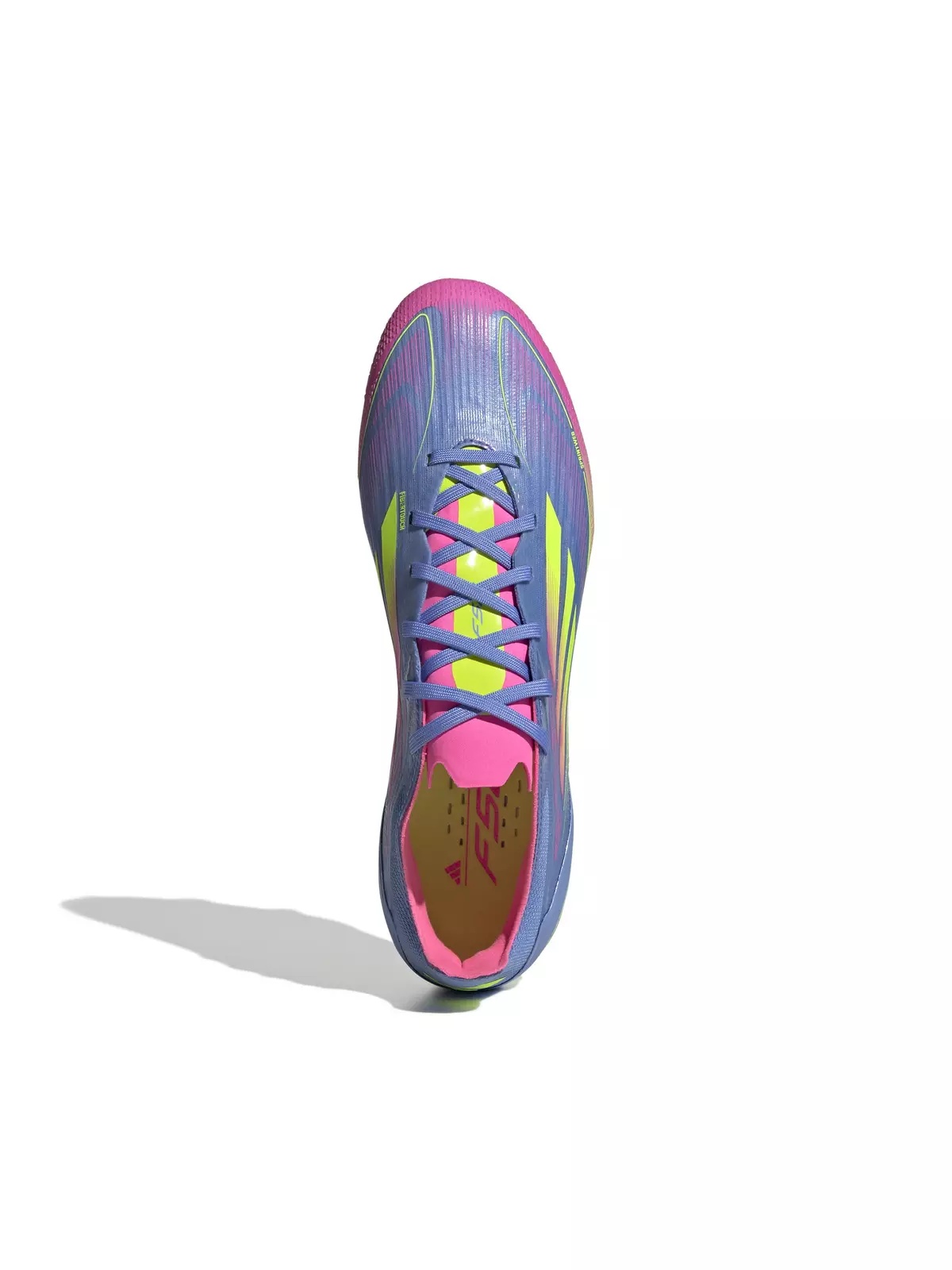 F50 Pro FG "Blue Fusion/Lucid Lemon/Lucid Pink" Unisex Soccer Cleat - 5