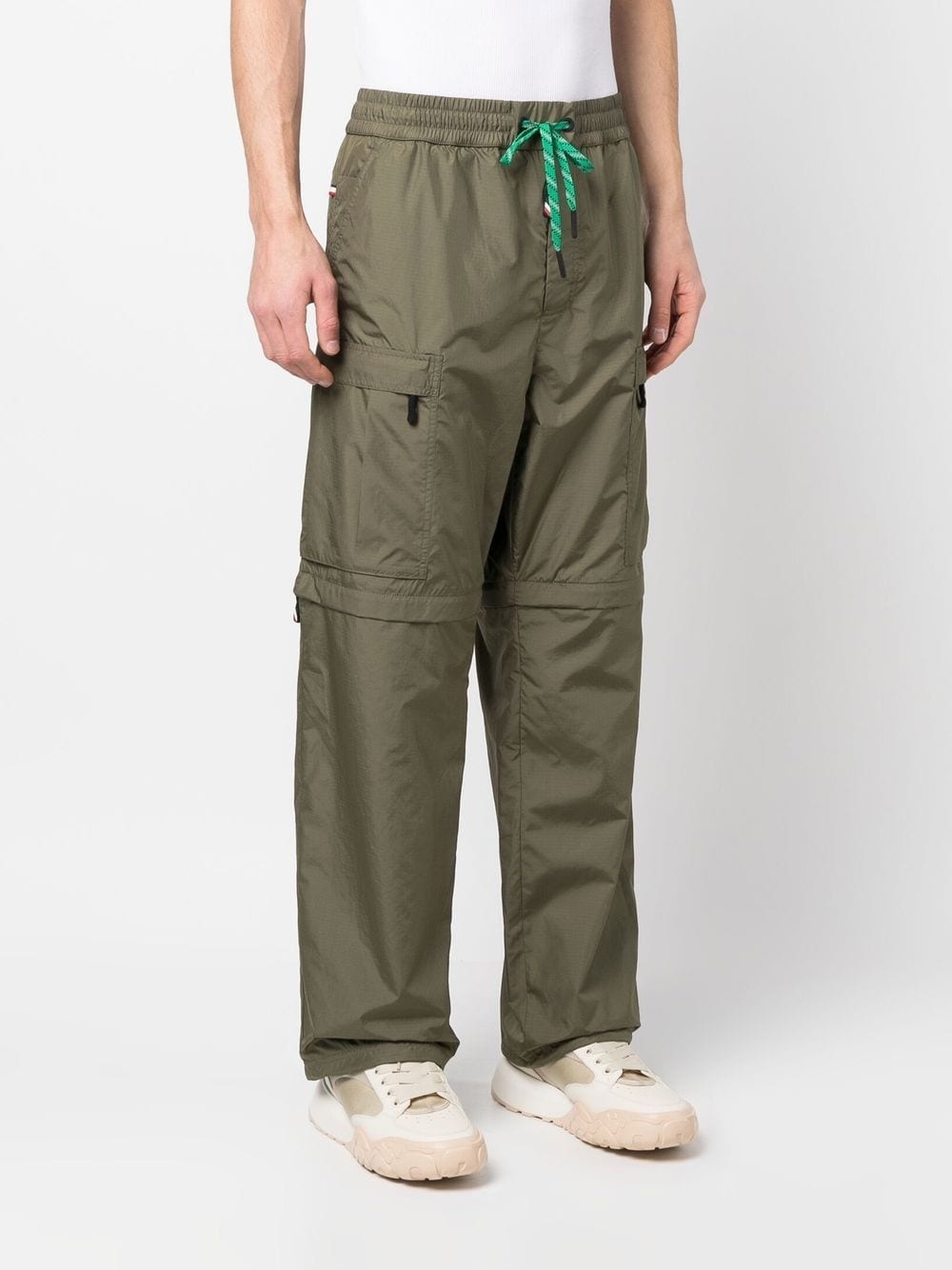 contrast-trim straight-leg trousers - 3
