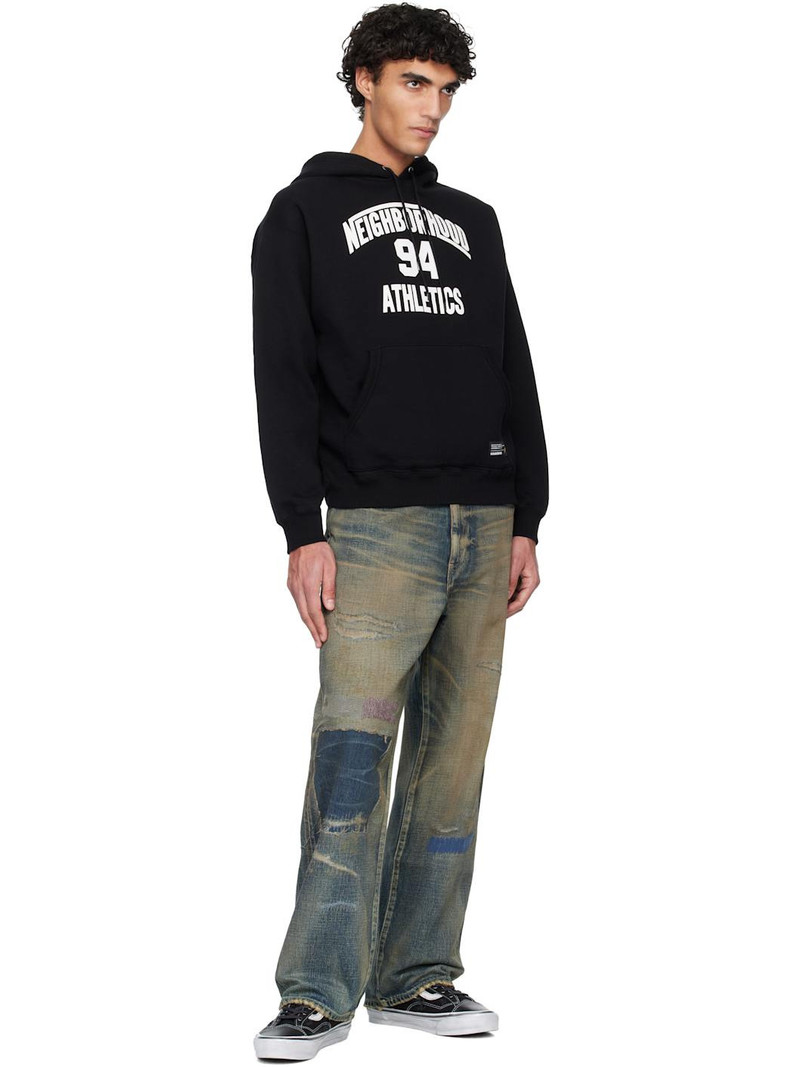 NEIGHBORHOOD Black Plain Sweat Hoodie outlook