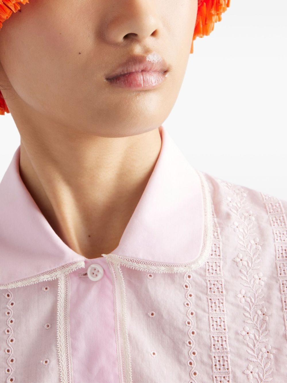 Embroidered batiste shirt - 5