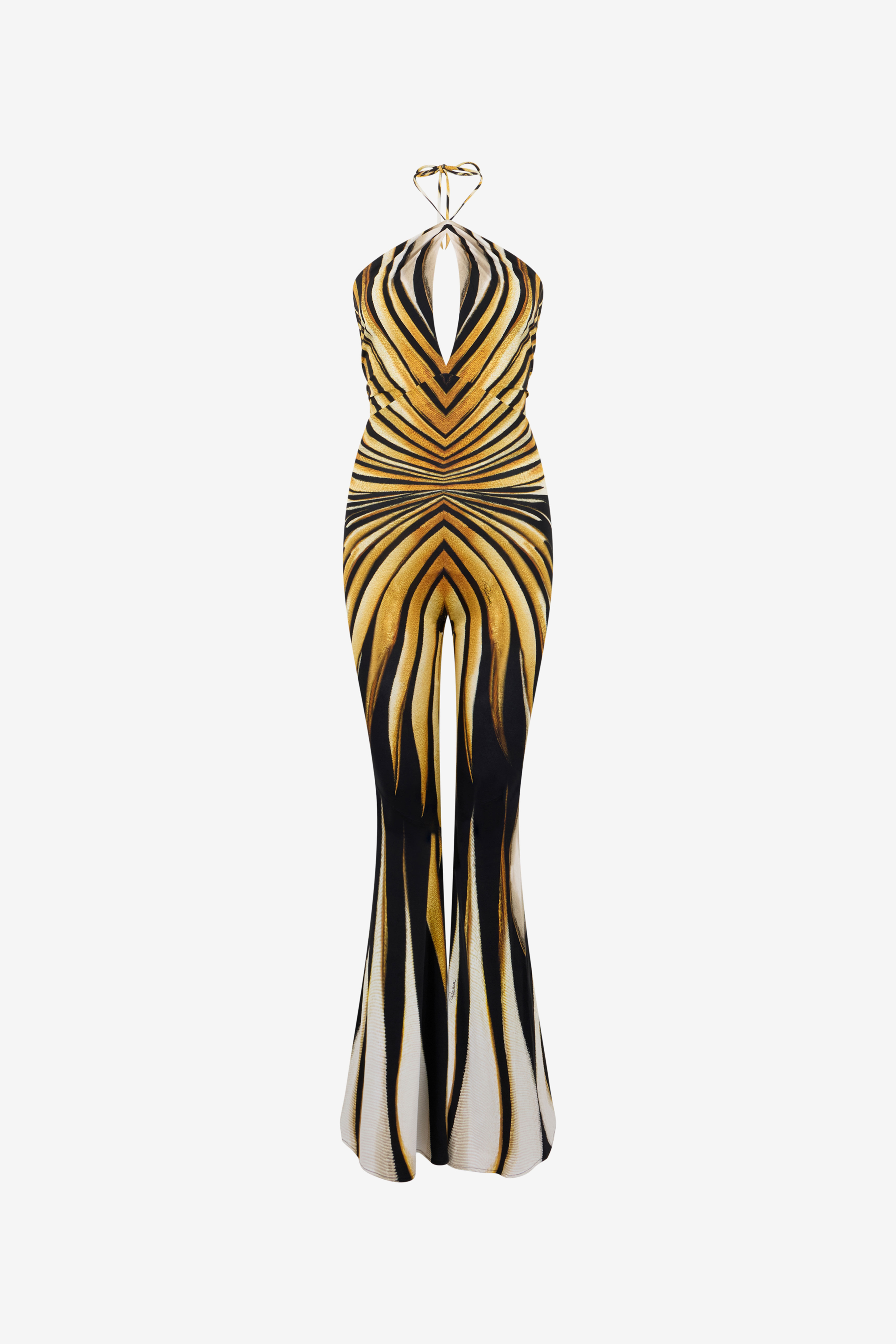 Ray Of Gold Print Jumpsuit - 1