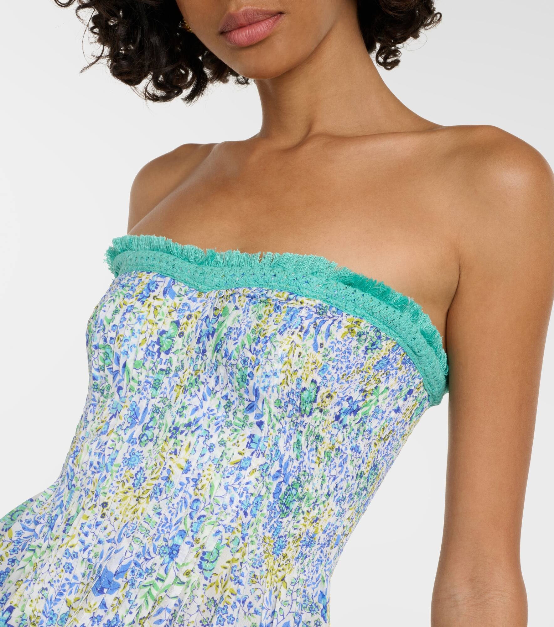 Claire floral bandeau minidress - 4