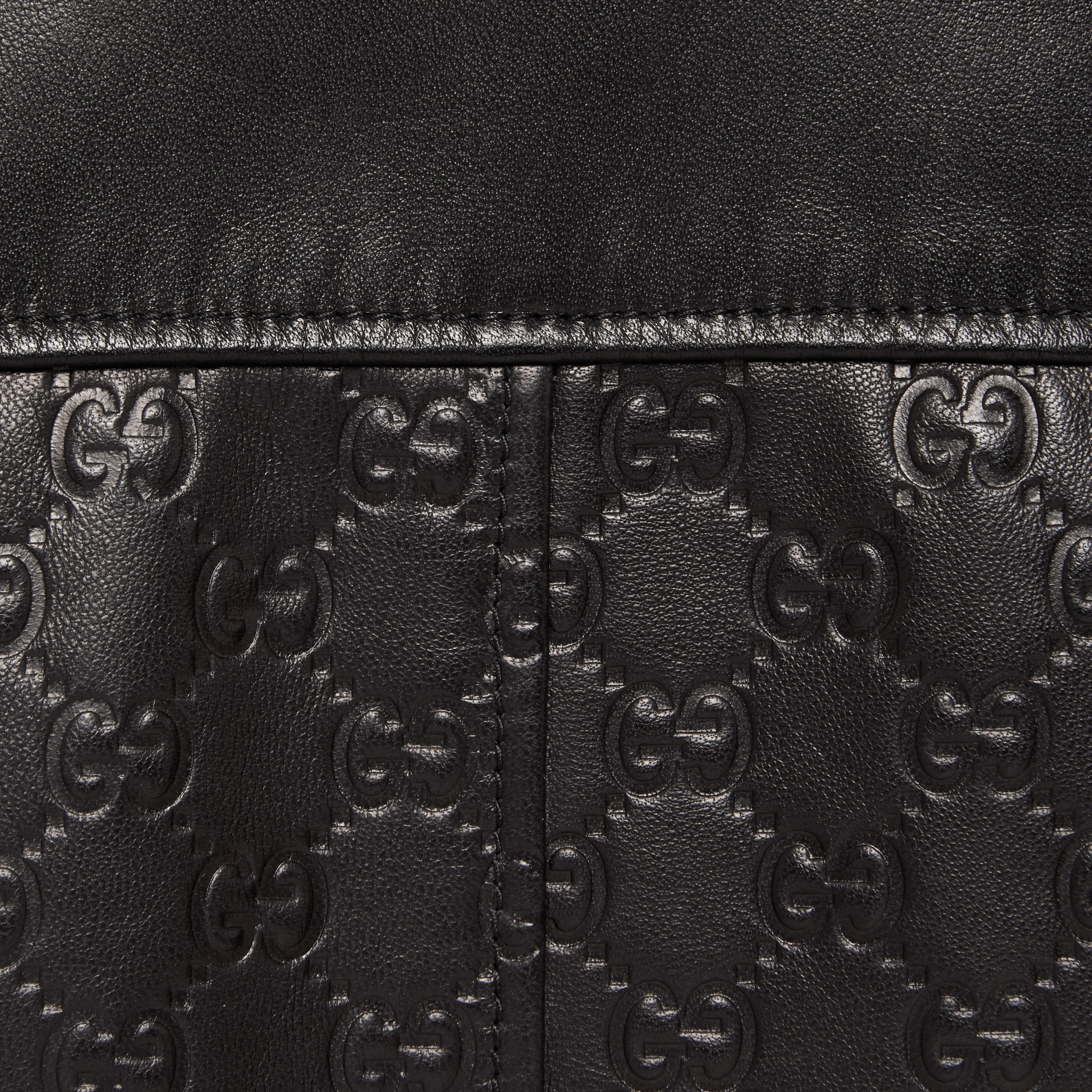 GG embossed leather bomber jacket - 4