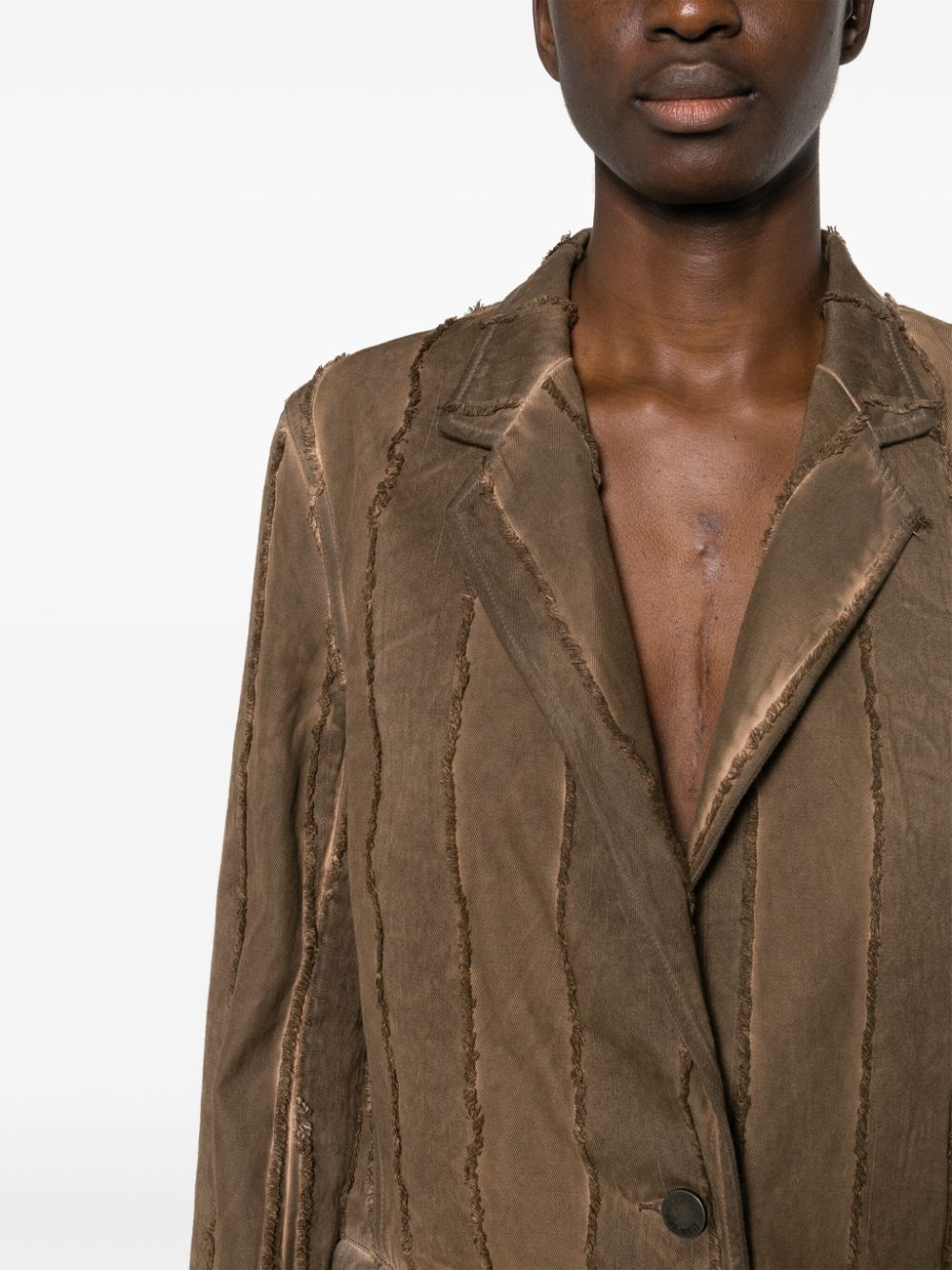 Jane frayed-detailing jacket - 5