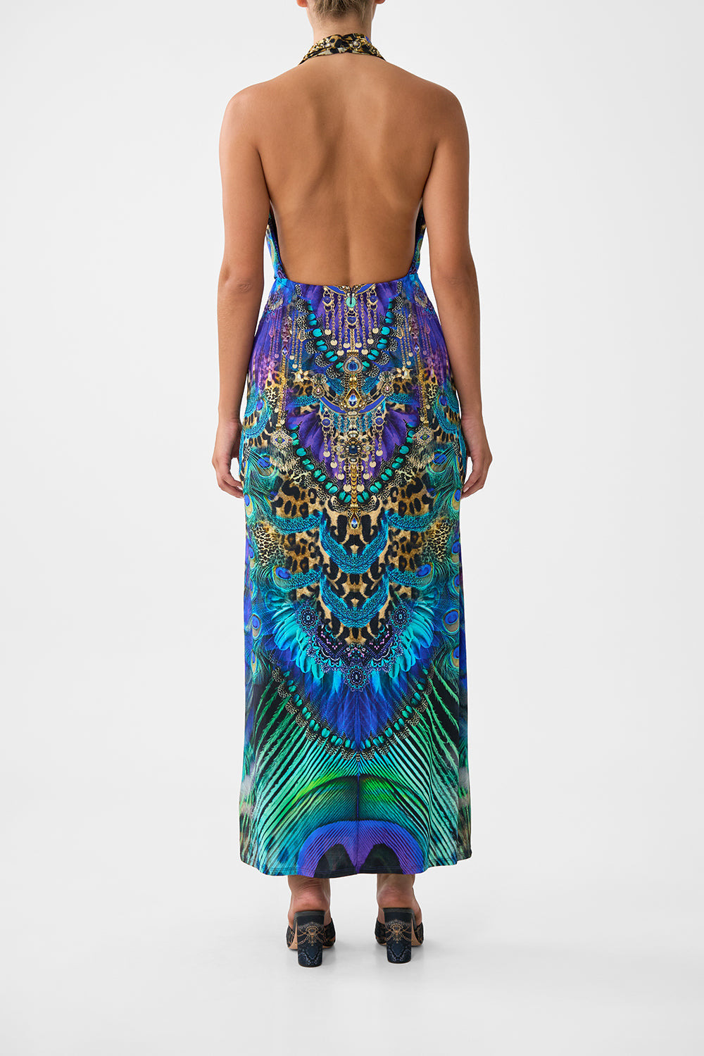 DEEP COWL PLUNGE DRESS - 3