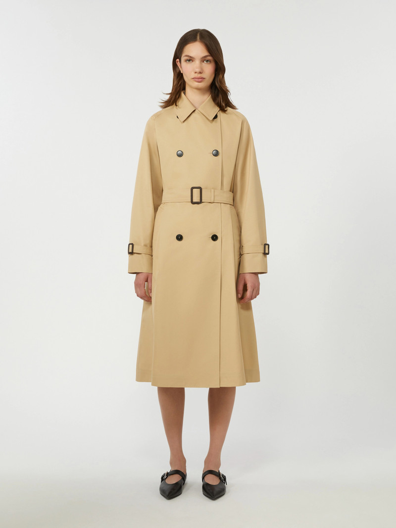 CANASTA Reversible water-repellent gabardine trench coat - BEIGE 3