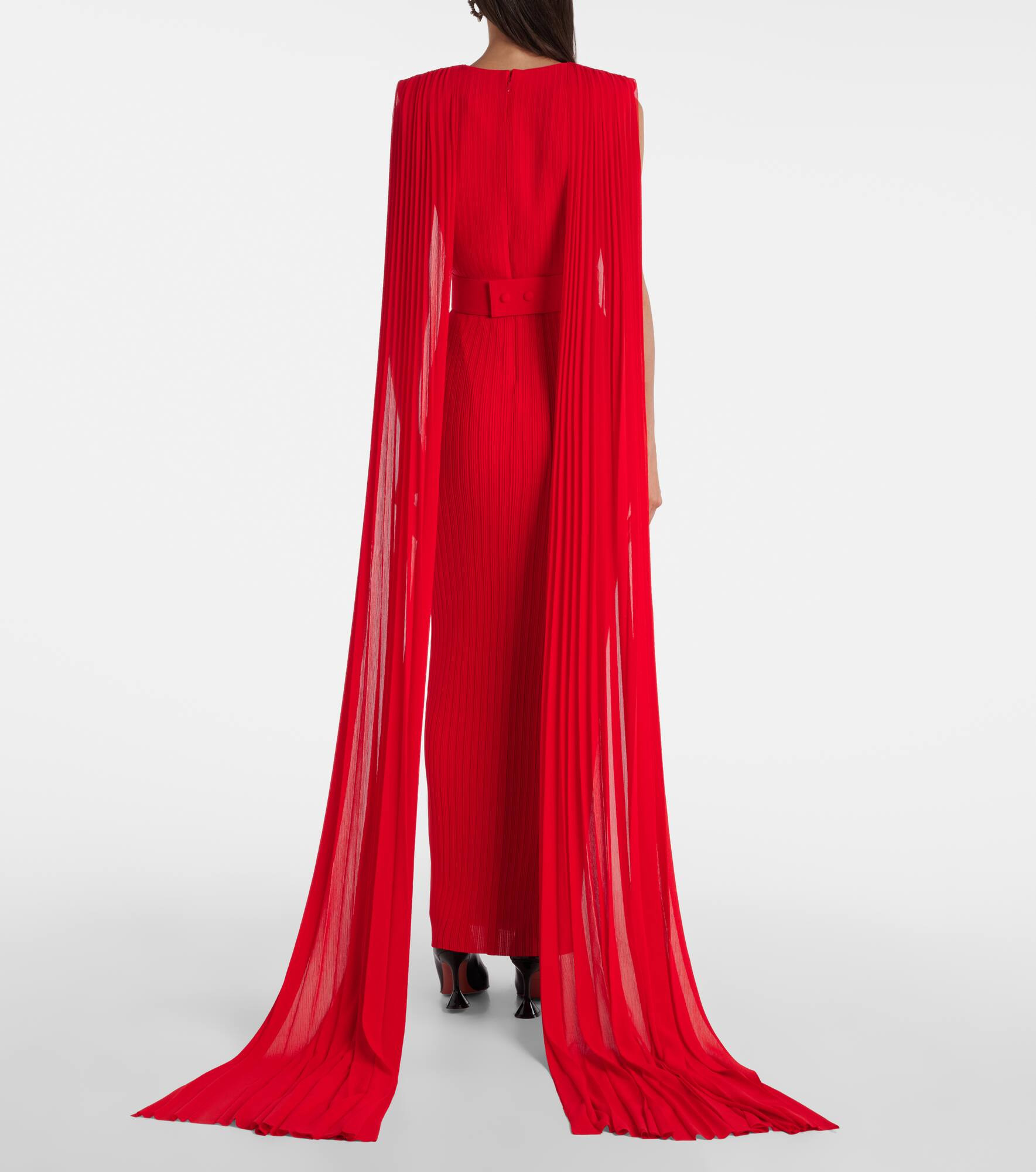 Tavia caped pleated gown - 3