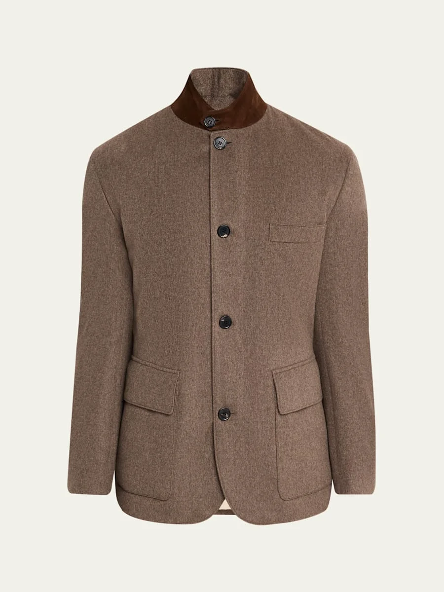 Men's Roadster Cashmere Single-Breasted Jacket - 1
