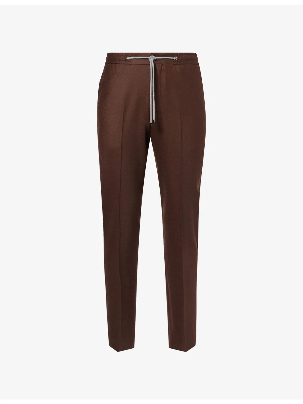 Drawstring Straight-Leg Wool-Blend Trousers - 1