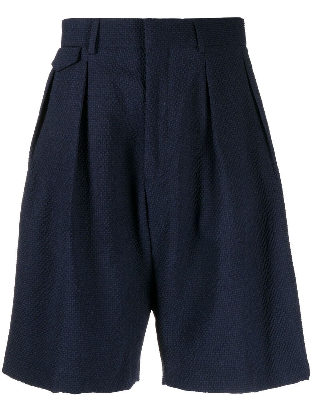 wide-leg wool Bermuda shorts - 1