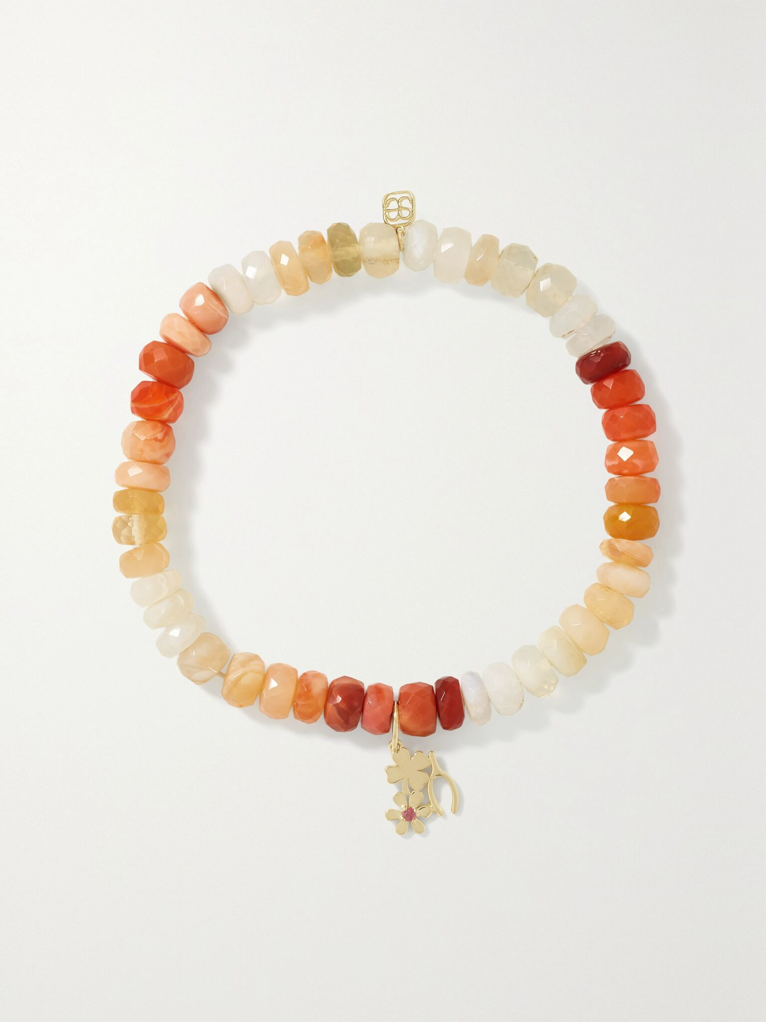 Lucky Wish 14-karat gold, opal and ruby bracelet Gold - 1