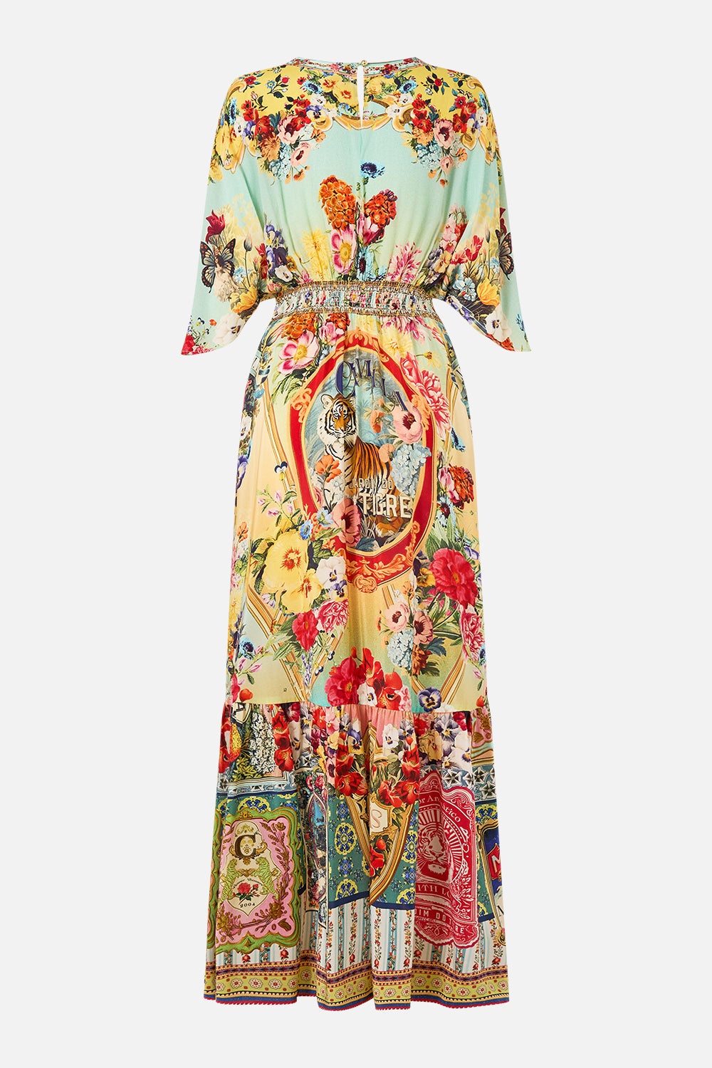 WAISTED DRESS WITH HEM RUFFLE - 8