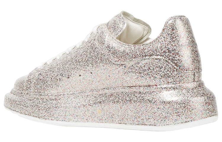 (WMNS) Alexander McQueen Oversized Sneaker Glitter 'Silver' 586389WHWI08100 - 3