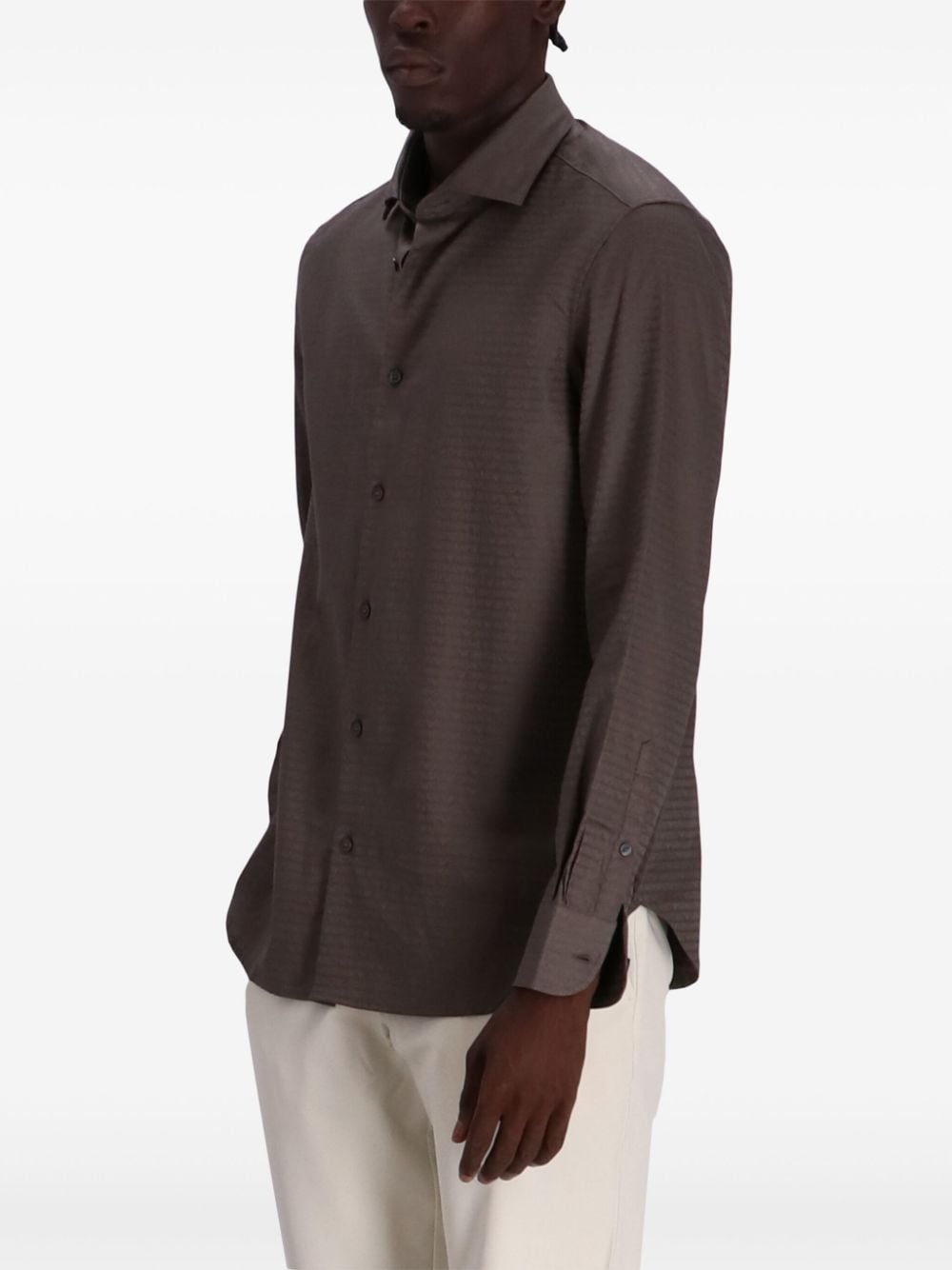 logo-jacquard shirt - 3