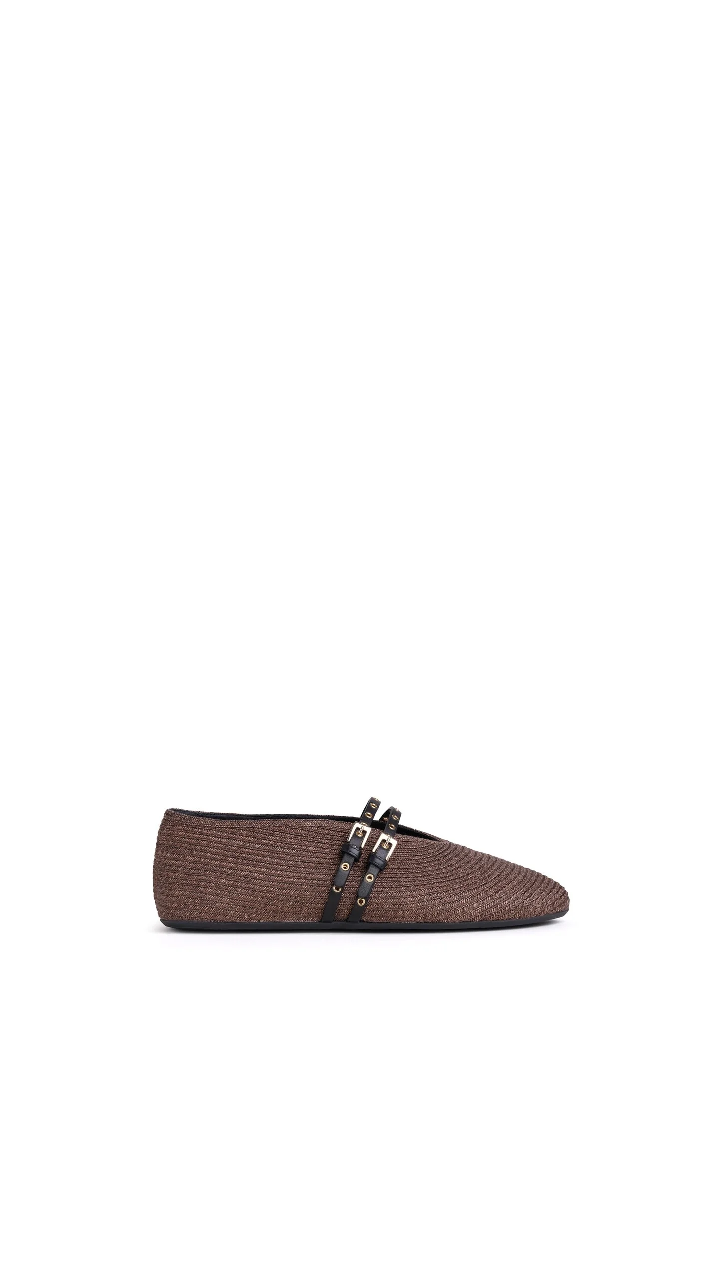 BALLET FLATS IN PAPER STRAW - 1
