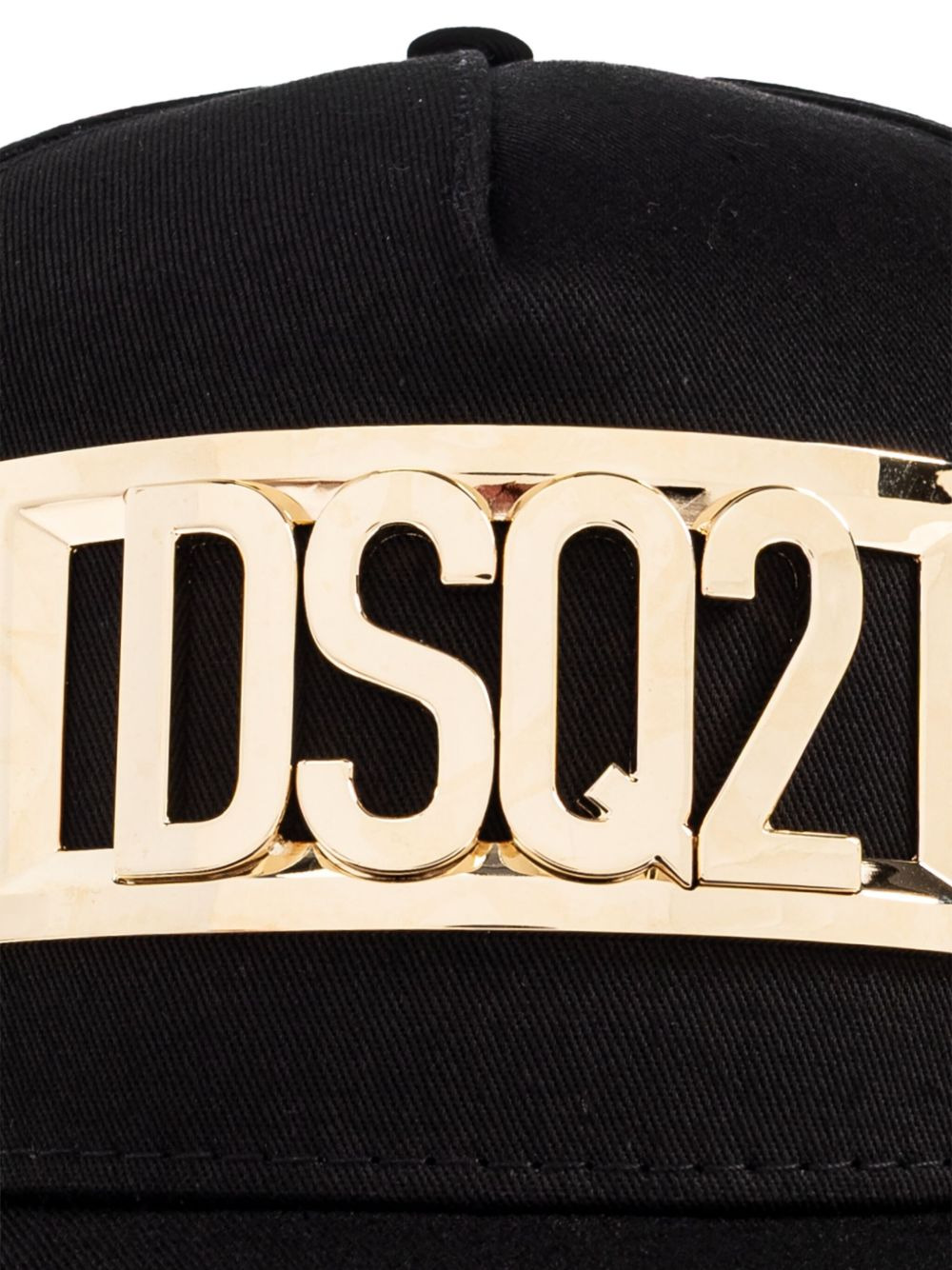 gold-tone logo plaque baseball cap - 3