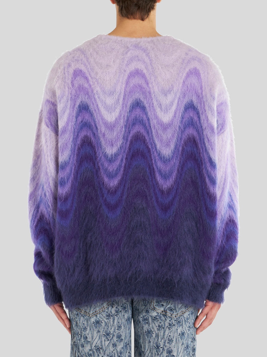 ROUND NECK JUMPER WITH DEGRADÉ WAVES - 5