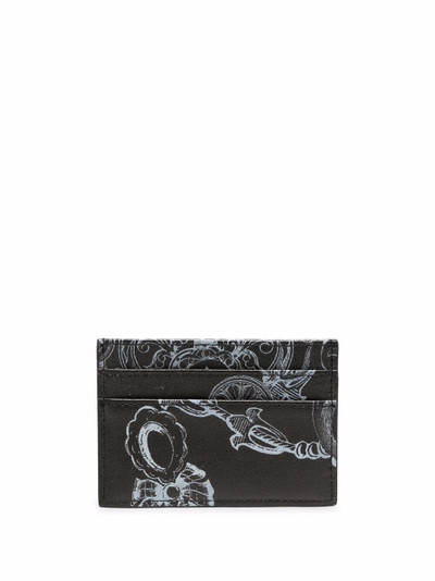 VERSACE JEANS COUTURE baroque-print faux-leather cardholder outlook