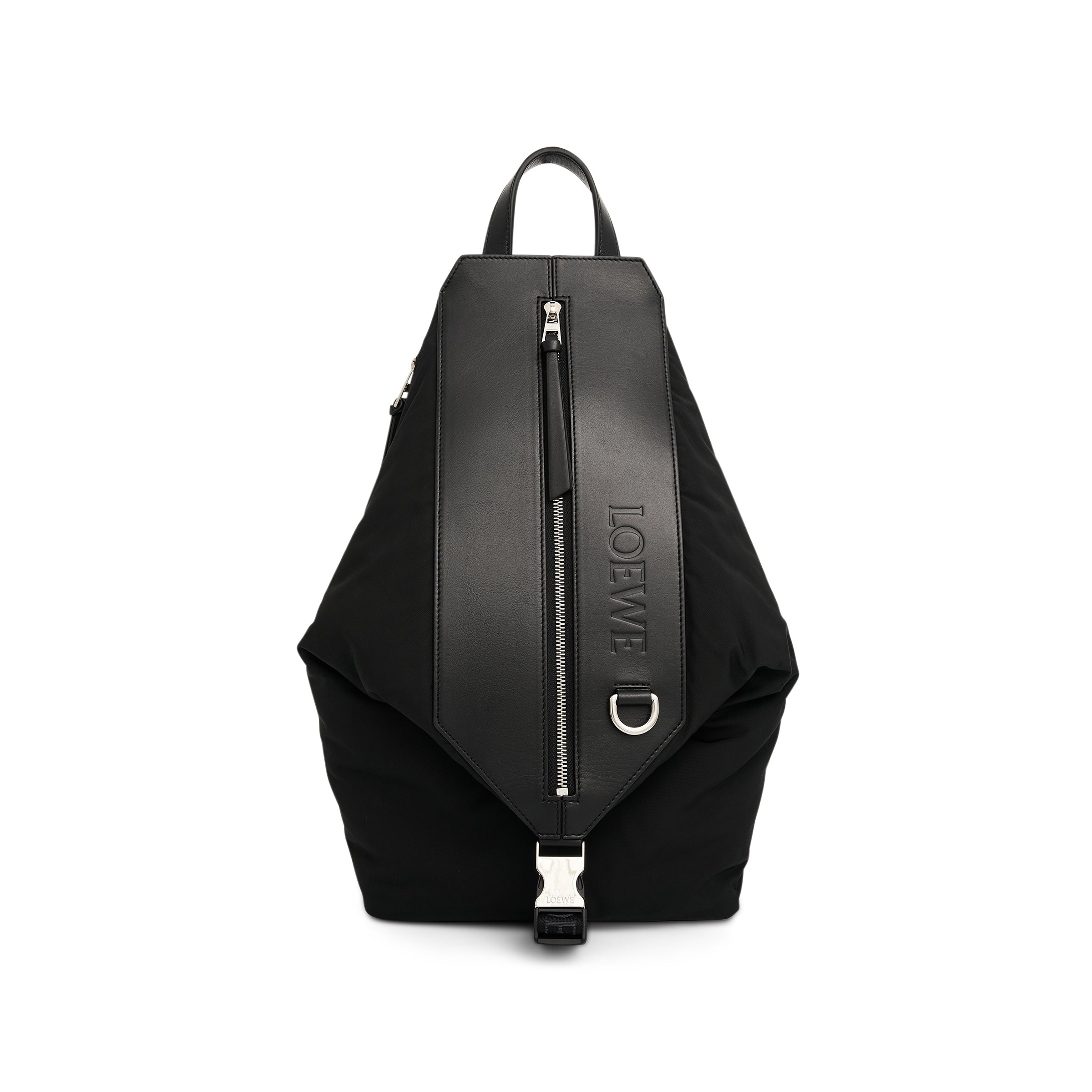 Convertible Puffer Backpack in Black - 1