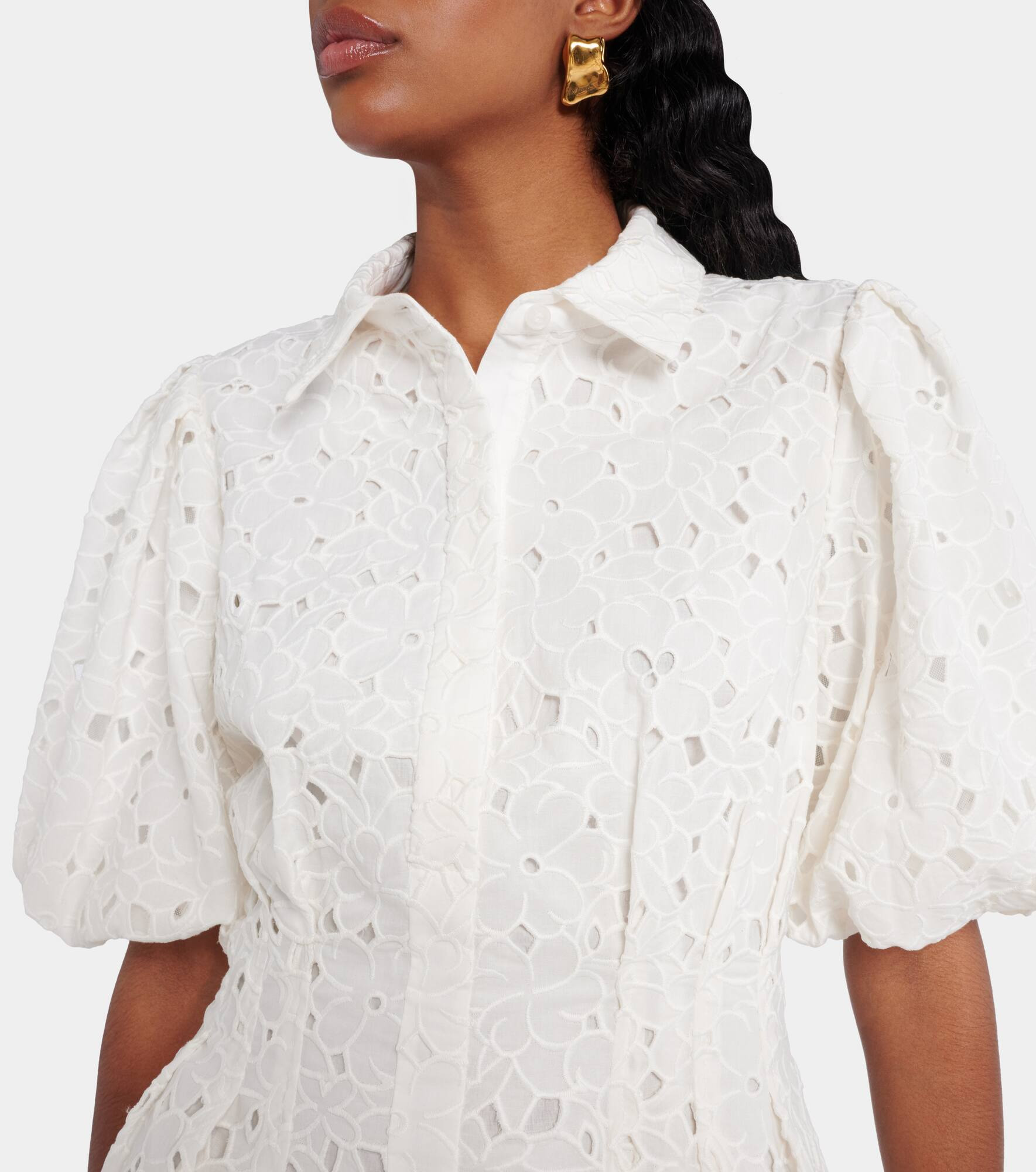 Cleo broderie anglaise cotton minidress - 4