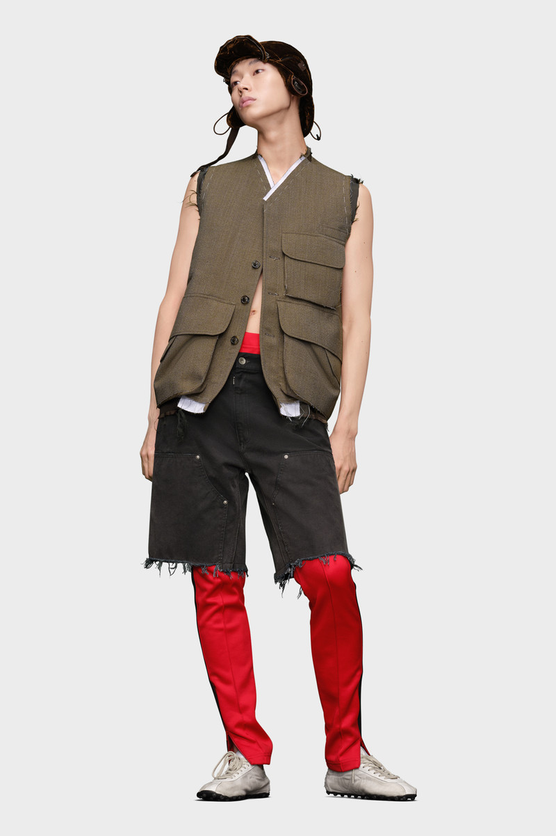 Maison Margiela Sleeveless wool jacket outlook