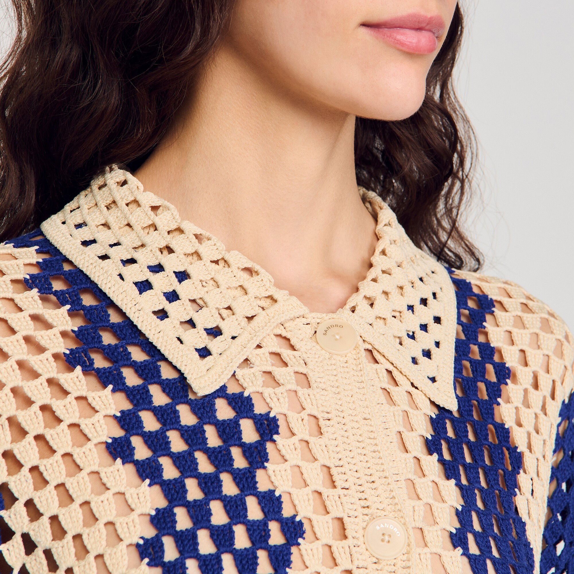 TWO-TONE KNIT CARDIGAN - 3