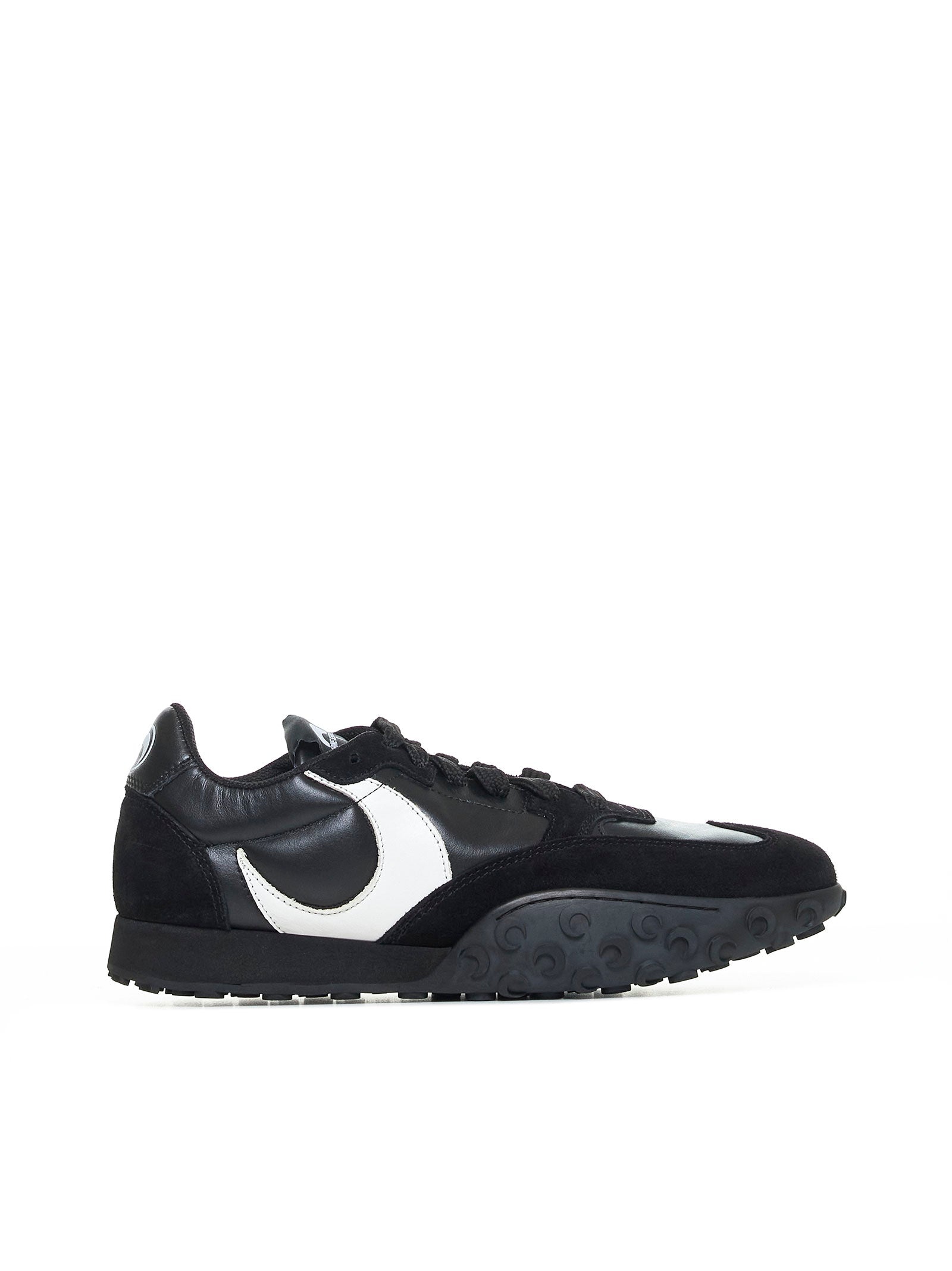 Marine Serre MS RISE 22 BLACK LEATHER SNEAKERS - 1