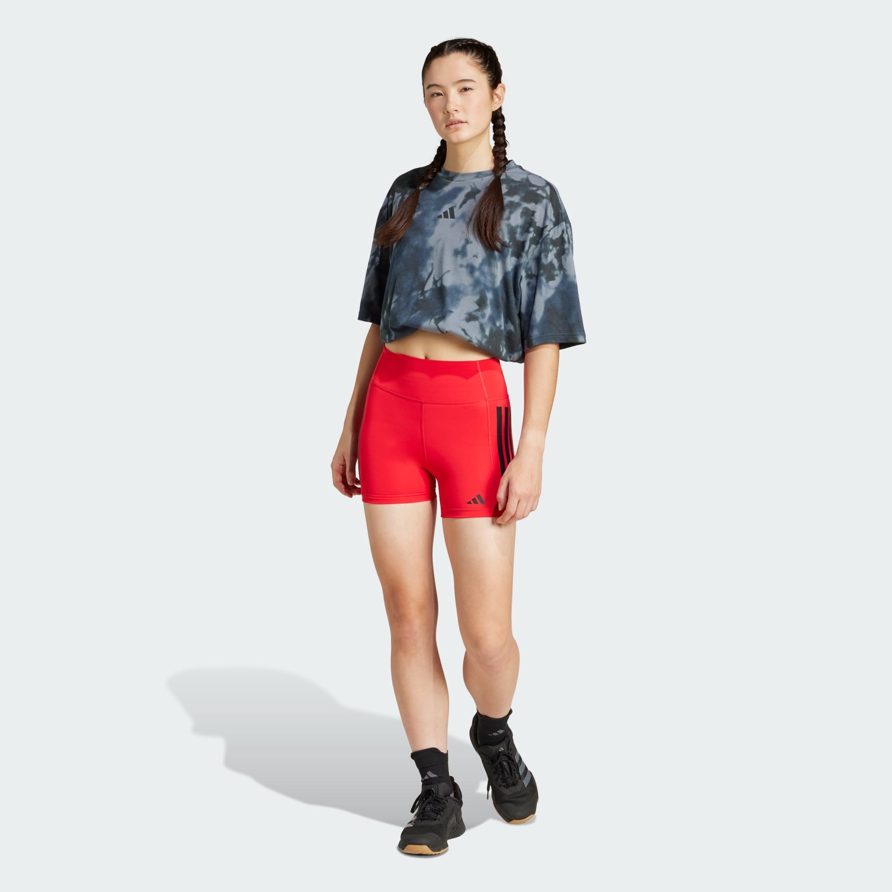 Optime 3-Stripes 1/4 Short Leggings - 5