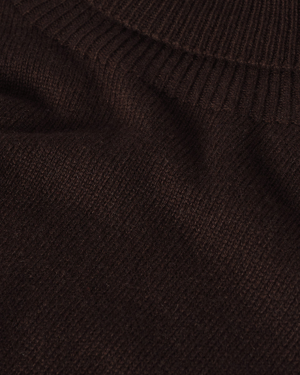 Gauzy Cashmere Brown Roll Neck Jumper - 6