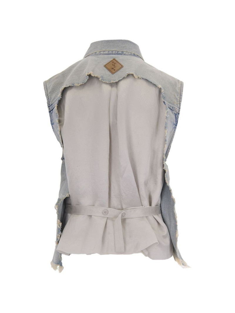 HAIKURE raw-cut sleeveless jacket outlook