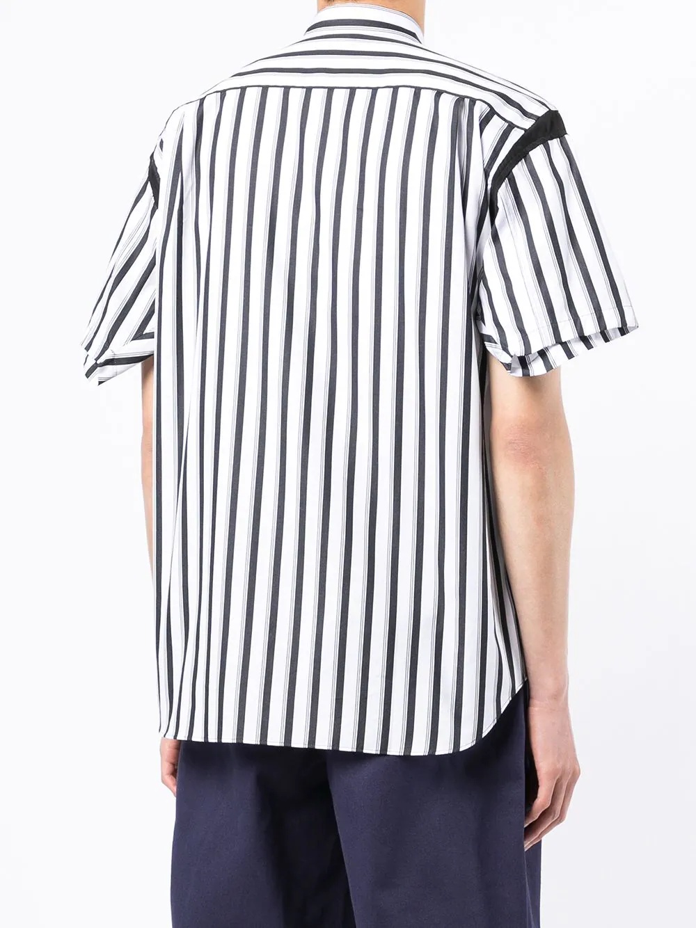 striped pattern cotton shirt - 4