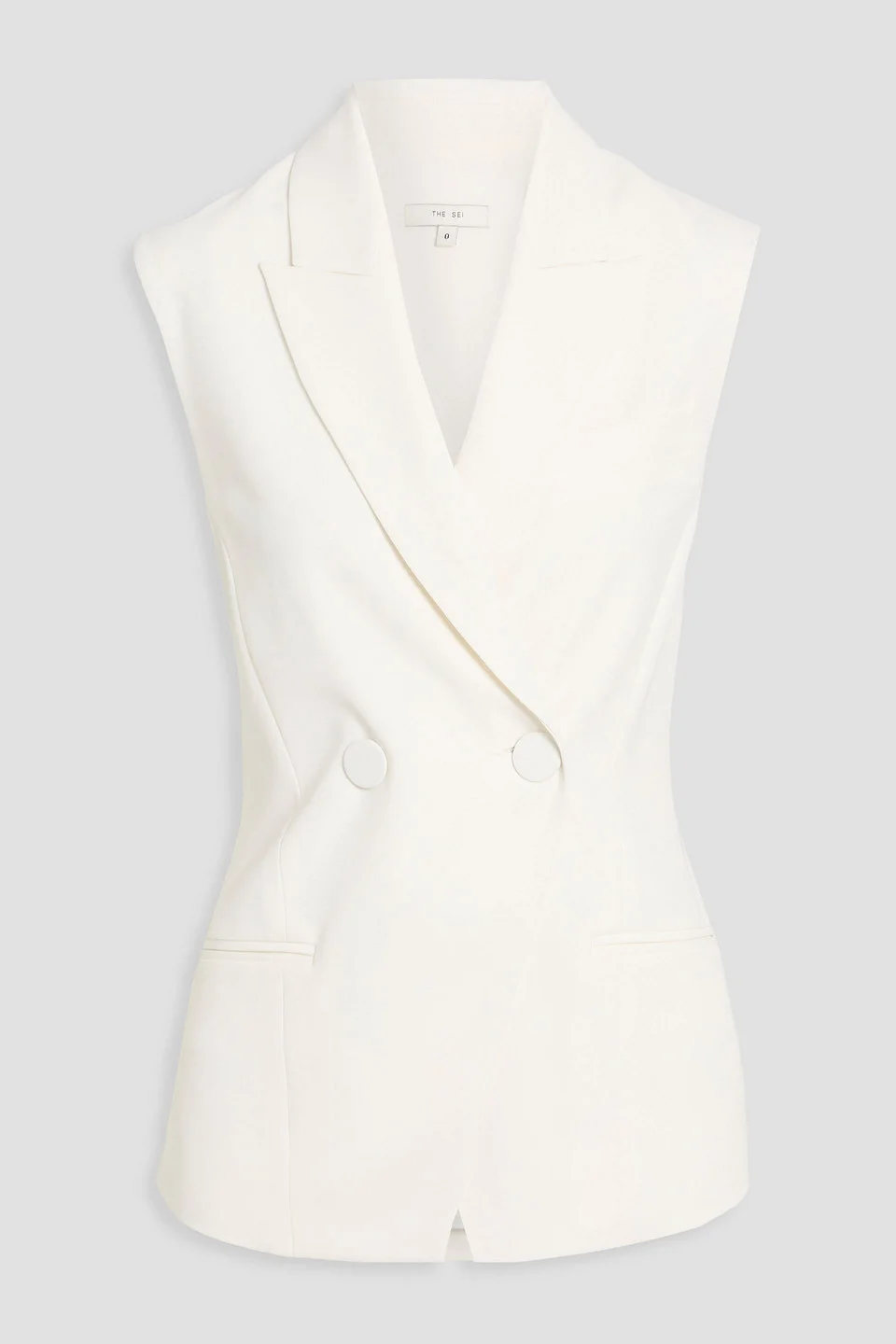 Double-breasted crepe vest - 1