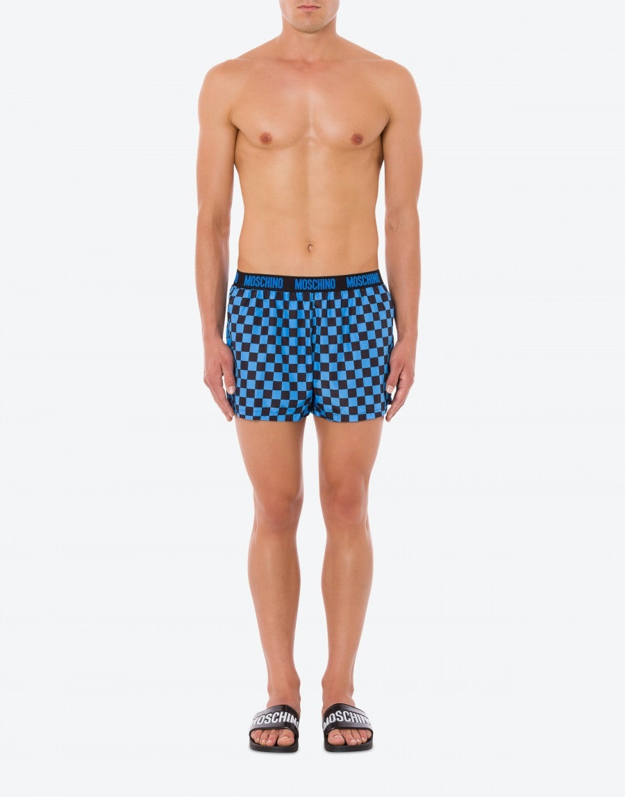 ALL-OVER CHECK SWIM TRUNKS - 2