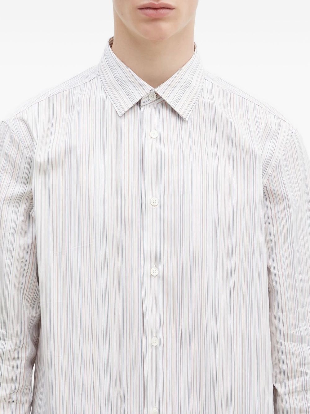 pinstripe long-sleeve shirt - 4
