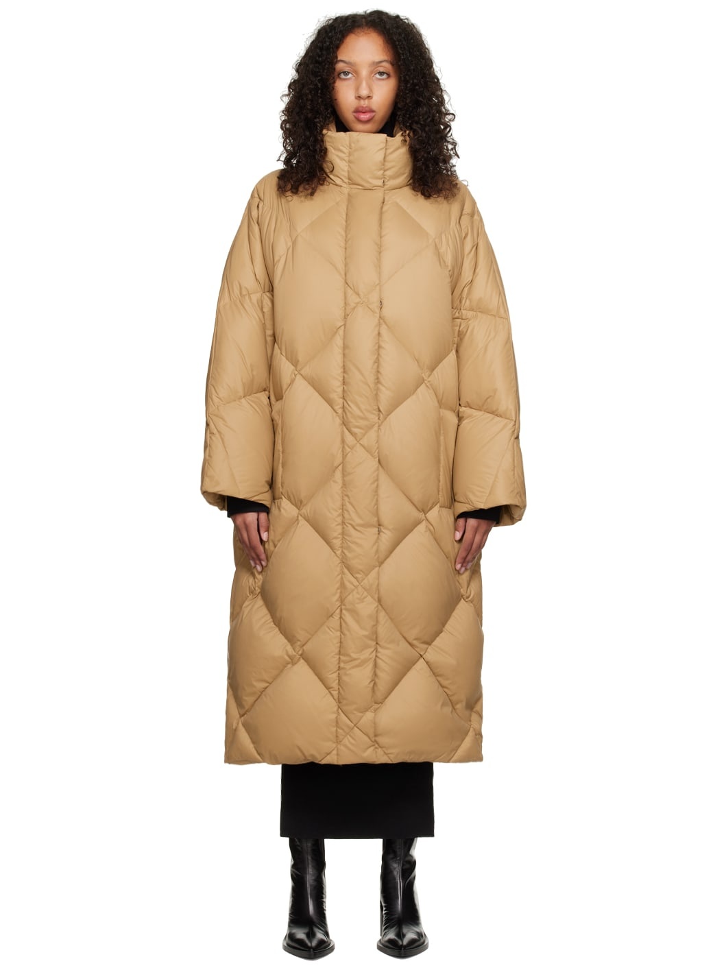 Tan Anissa Down Coat - 1