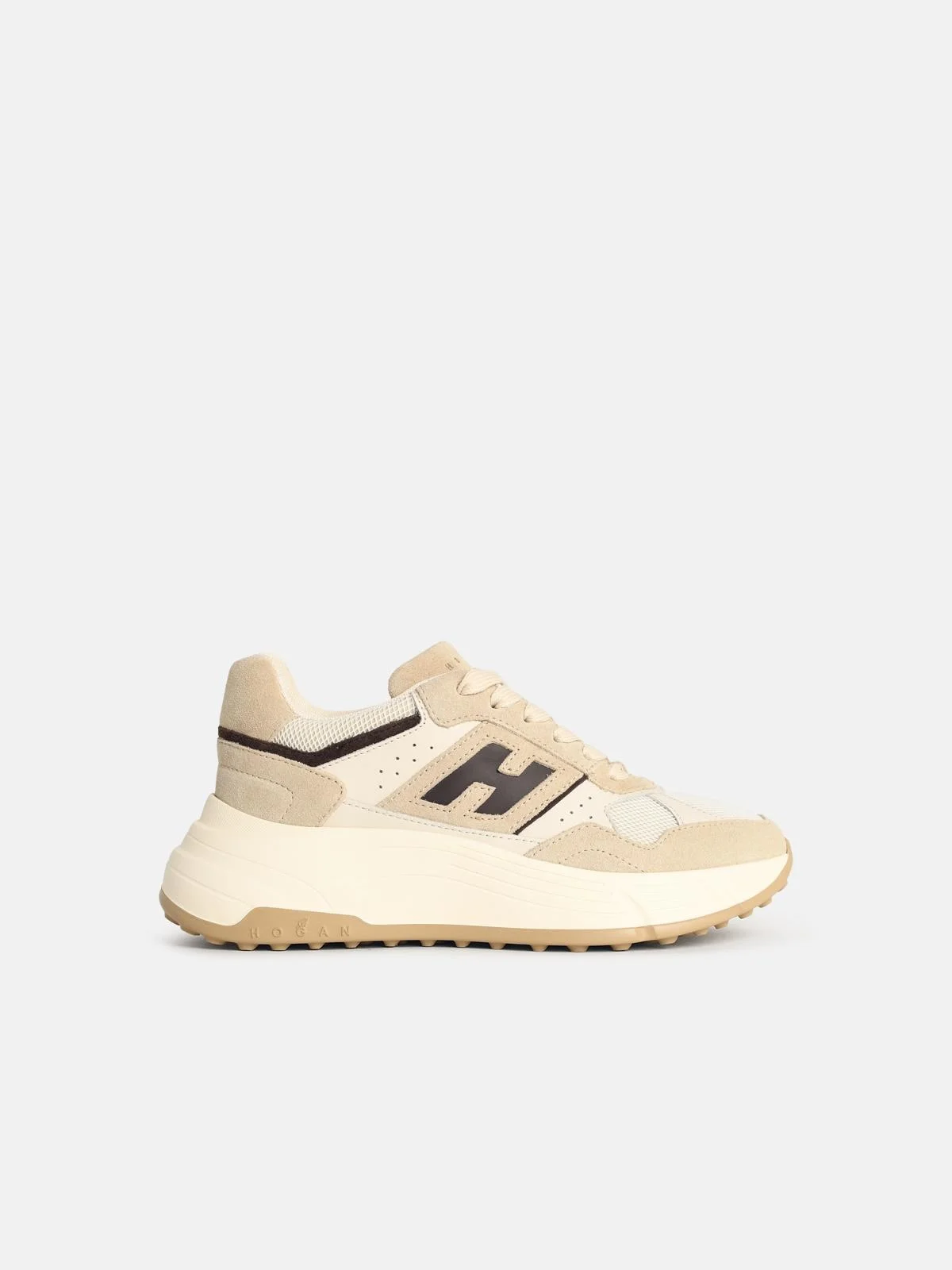 'H669' BEIGE SUEDE SNEAKERS - 1