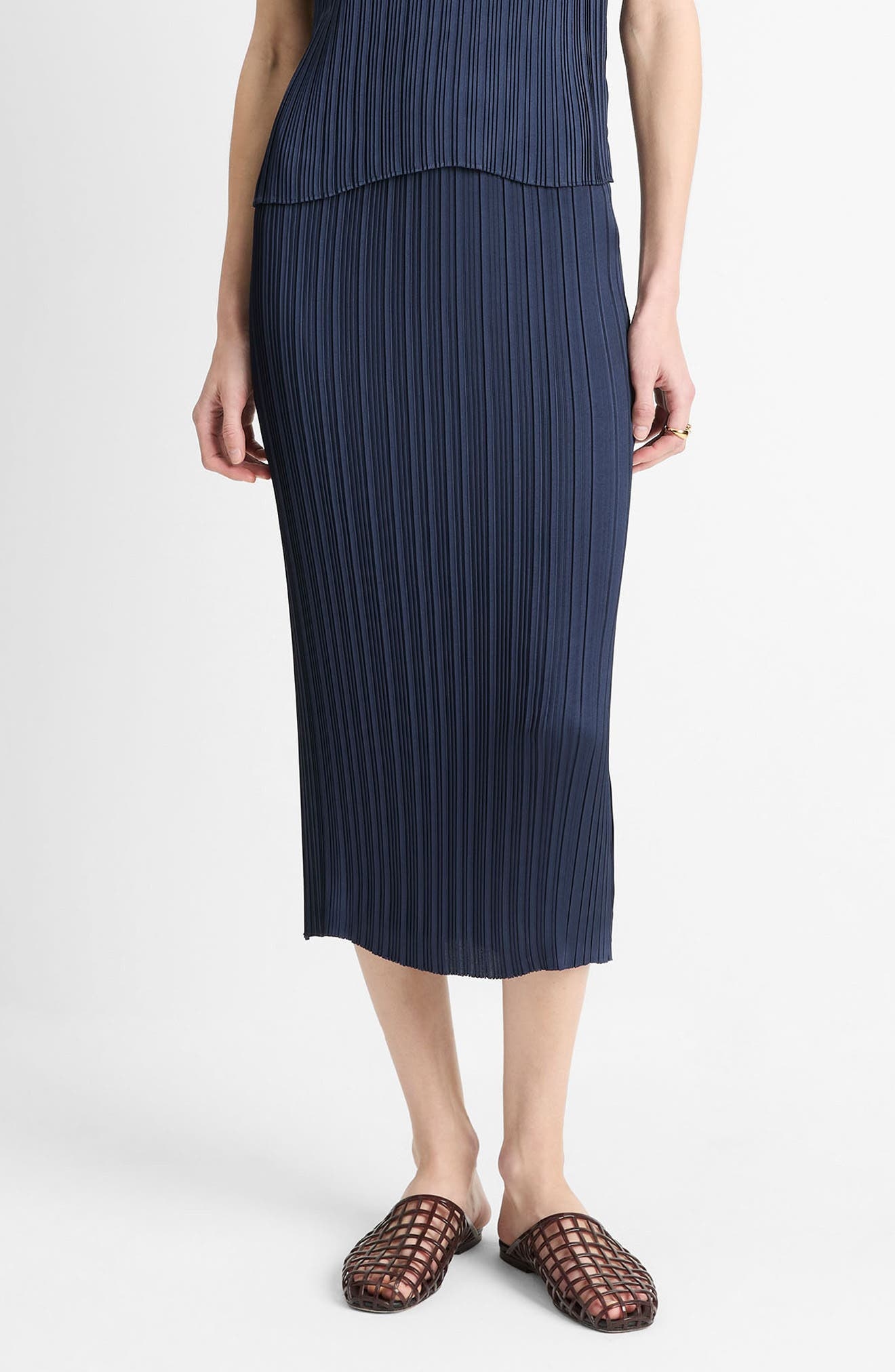 Vince Pleat Skirt in Coastal Blue at Nordstrom - 1